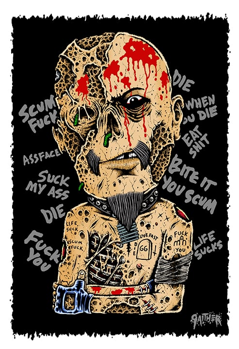 Jeff Gaither "GG Allin Tribute" Limited Edition Art Print
