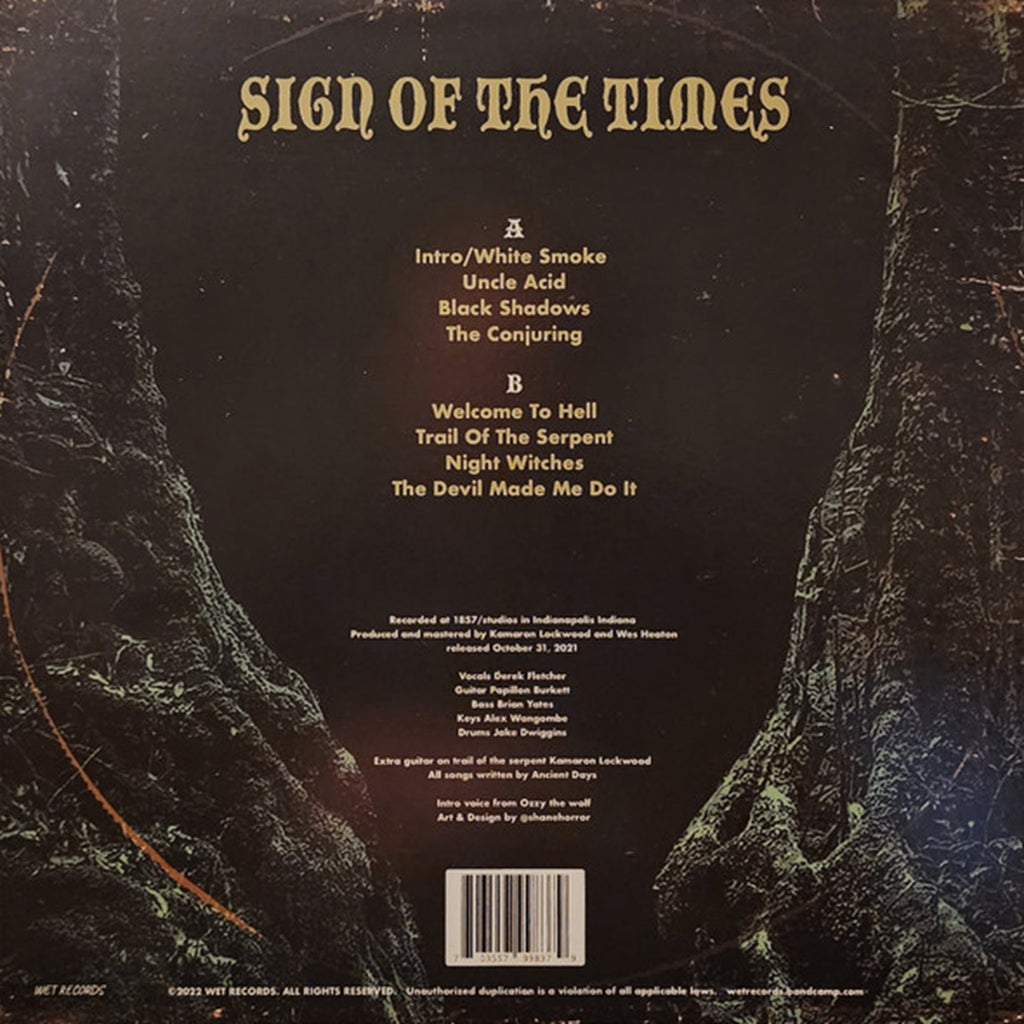 Ancient Days - Sign Of The Times Limited Edition Transparent Neon Green Vinyl 12"