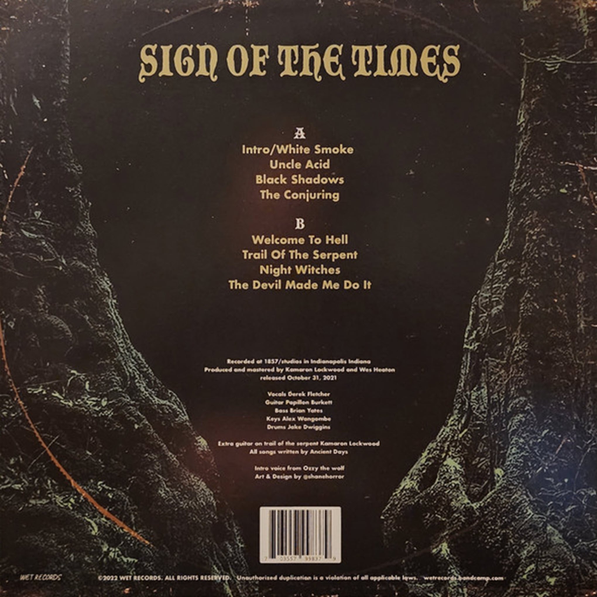 Ancient Days - Sign Of The Times Limited Edition Transparent Neon Green Vinyl 12"