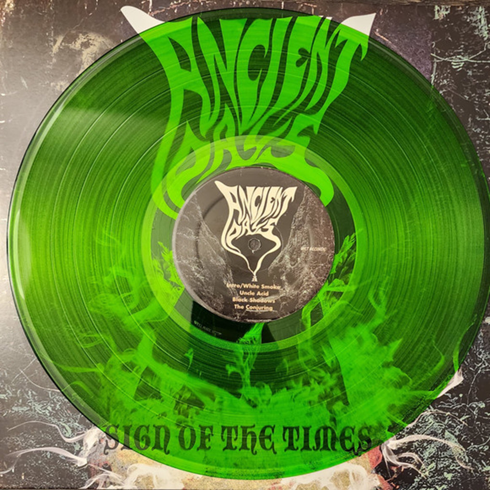 Ancient Days - Sign Of The Times Limited Edition Transparent Neon Green Vinyl 12"