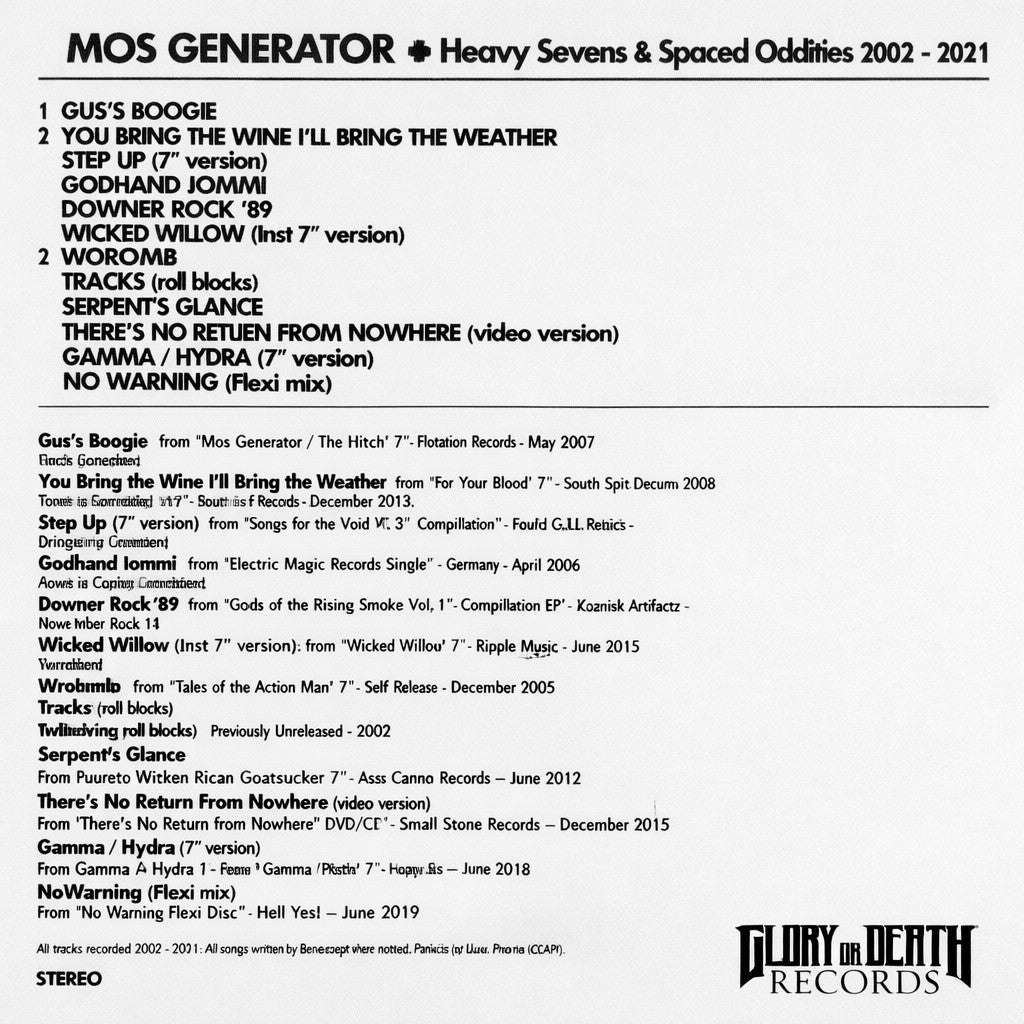 Mos Generator – Heavy Sevens & Spaced Oddities (Translucent Yellow Vinyl LP)